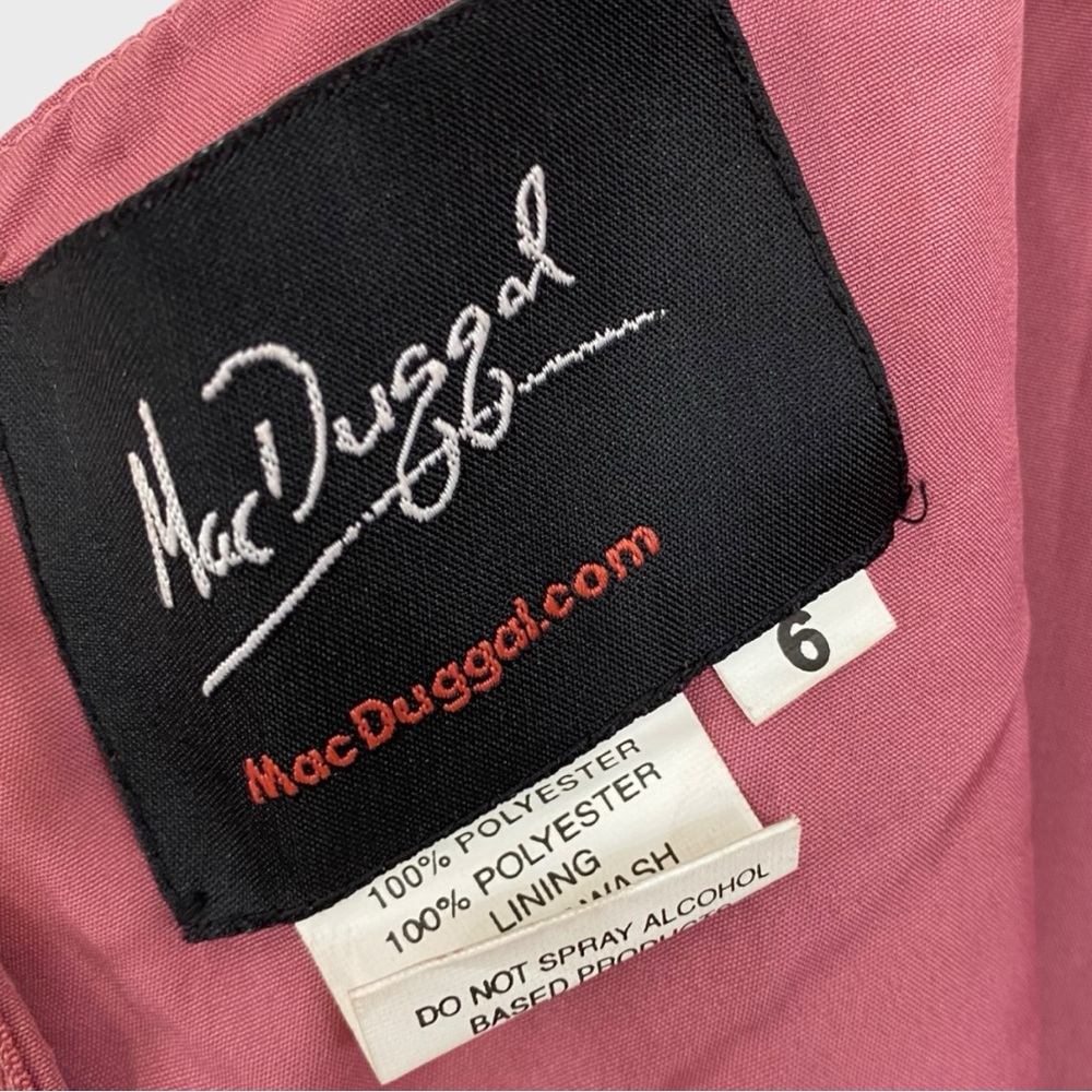 Mac Duggal NEW Rosewood Pink Geometric Sequined Pattern Sleeveless Midi Dress - Picture 6 of 10
